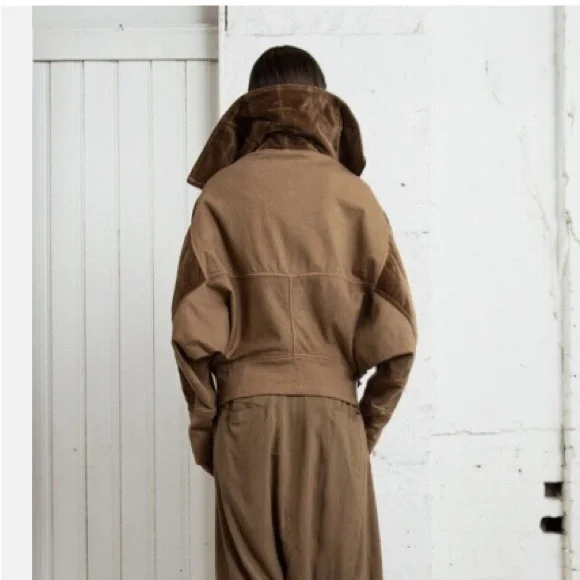 Free People x Nicholas K Bastie Sweatshirt Jacket Earth NWOT - Picture 6 of 8